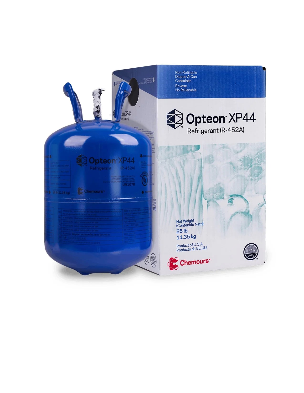 Refrigerant Inc R452A XP44 Opteon/Chemours 404A Automotive Replacement! Low GWP