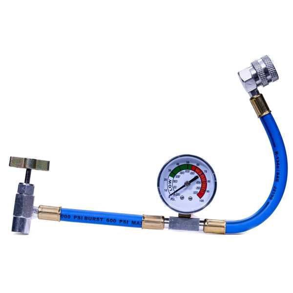 R134a Universal Charging Hose with Gauge for Resealable and Piercing Valve Cans Chemicals & Hoses Fees products